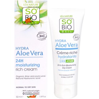 So'Bio | Crema de fata pentru hidratare intensa cu Aloe Vera pentru zi eco 50ml