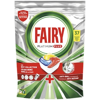 Fairy | Platinum Plus | Detergent pentru masina de spalat vase, 37 capsule