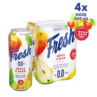Fresh | Bere fara alcool cu suc de mere si pere 4x0.5L