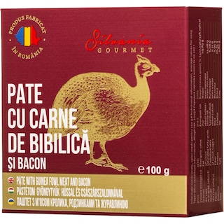 Silvania Gourmet | Pate cu carne de bibilica si bacon 100g