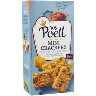 Jos Poell | Mini crackers cu cascaval si seminte de dovleac 90g