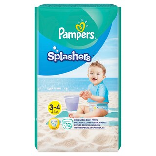 Pampers | Splashers | Scutece bebelusi pentru apa Marimea 3-4, 6-11 kg, 12 buc