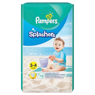 Pampers | Splashers | Scutece bebelusi pentru apa Marimea 3-4, 6-11 kg, 12 buc