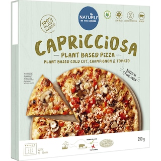 Naturli | Pizza Vegana Capricciosa cu soia, ciuperci si rosii 350g