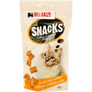 Delhaize | Snacks cu pui si branza pentru pisici 50g