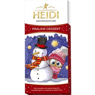 Heidi | Ciocolata cu lapte cu umplutura de praline Om de zapada 100g