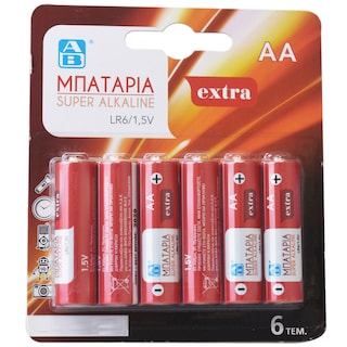 AB | Baterii super alkaline AA, 6 buc.