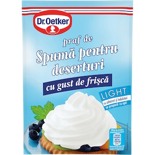 Dr. Oetker | Praf de spuma pentru deserturi cu gust de frisca light 45g
