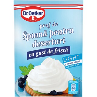 Dr. Oetker | Praf de spuma pentru deserturi cu gust de frisca light 45g