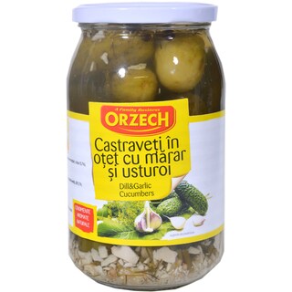 Orzech | Castraveti in otet cu marar si usturoi 830g