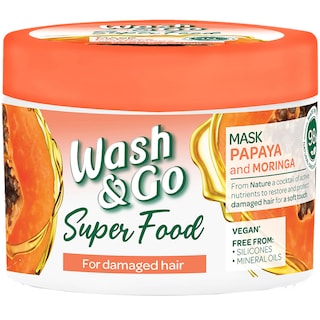 Wash&Go | Masca de par Super Food Papaya si Moringa 300ml