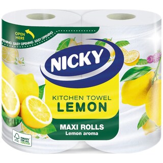 Nicky | Lemon | Prosop din hartie pentru bucatarie 2 role
