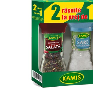 Kamis | Pachet rasnita pentru salate cu sare de mare  38g+90g