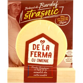De la ferma cu omenie | Branza de burduf cu strasnic de oaie 200g