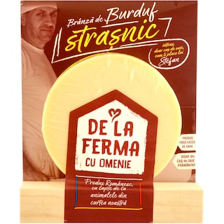 De la ferma cu omenie | Branza de burduf cu strasnic de oaie 200g