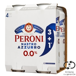 Peroni Nastro Azzurro | Bere fara alcool 3+1 x 0.5L