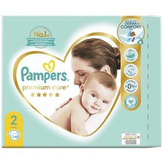 Pampers | Premium Care | Scutece bebelusi Marimea 2, 4-8 kg, 148 buc