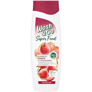 Wash&Go | Sampon pentru par uscat cu strugure si macadamia 400ml