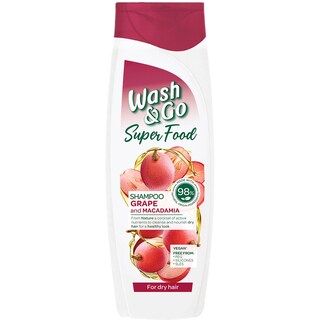 Wash&Go | Sampon pentru par uscat cu strugure si macadamia 400ml