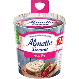 Almette | Savuros | Crema de branza proaspata cu piper roz 125g