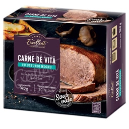 Carne de vita cu usturoi negru, gatita lent 320g