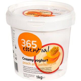 365 | Iaurt integral cu piersici si fructul pasiunii 1kg