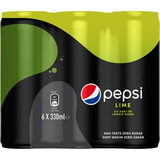 Pepsi | Max | Bautura racoritoare carbogazoasa cu gust de lime 6x330ml
