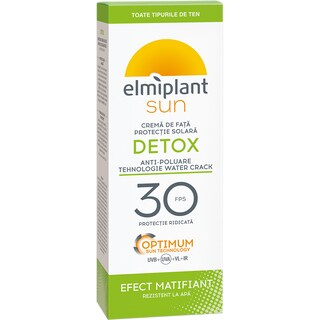 Elmiplant | Sun | Crema de fata cu protectie solara Detox SPF 30 50ml