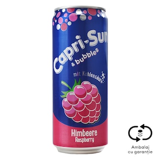 Capri-Sun | Bubbles | Bautura racoritoare carbogazoasa cu suc de zmeura 0.33L
