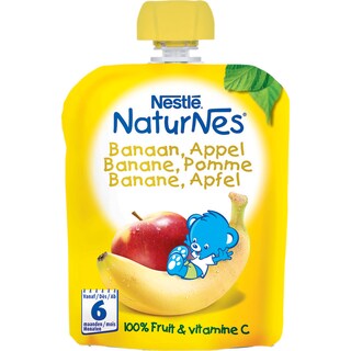 Nestle | Piure pentru sugari etapa a doua de la 6 luni cu banane si mere 90g