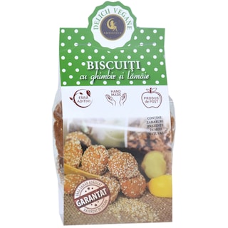 Delicii Vegane | Ambrozia | Biscuiti vegani cu ghimbir si lamaie 125g