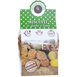 Delicii Vegane | Ambrozia | Biscuiti vegani cu ghimbir si lamaie 125g