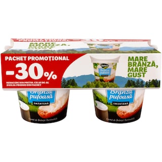 Delaco | Branza pufoasa cu smantana 2x140g