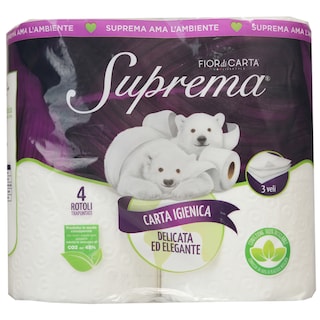 Suprema | Hartie igienica 3 straturi, 4 role