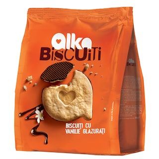 Alka | Biscuiti | Biscuiti cu vanilie glazurati 180g
