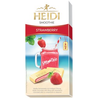 Heidi | Smoothie | Ciocolata alba cu umplutura cu capsune 90g