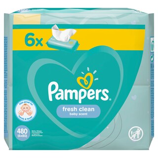 Pampers | Servetele umede Fresh Clean 6x80 buc.