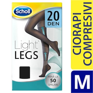 Scholl | Ciorapi compresivi de dama 20DEN, negri, marimea M