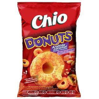 Chio | Pufuleti sub forma de gogoasa alune si caramel 80g