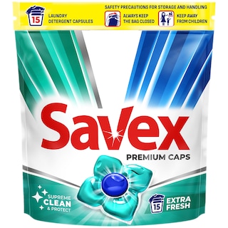 Savex | Detergent Extra Fresh, 15 capsule