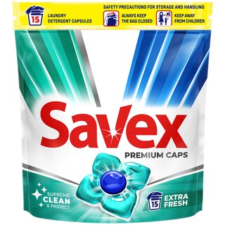 Savex | Detergent Extra Fresh, 15 capsule