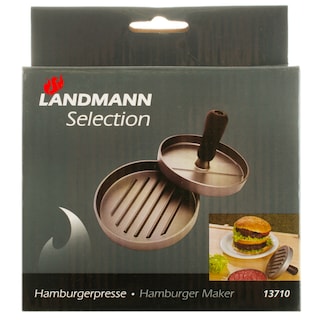 Landmann | Presa burger metalica din aluminiu turnat cu maner din plastic, cu diametru de 12 cm