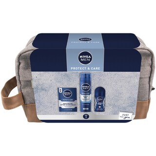 Nivea Men | Set cadou Protect & Care balsam dupa ras, gel de ras, roll on