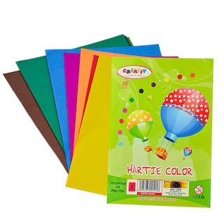 (bucata) | Hartie colorata A4, 80 gr/mp, 10 coli
