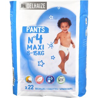 Delhaize | Scutece-chilotel nr 4 Maxi, 8-15 kg, 22 bucati