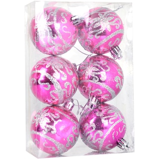 Sentexim | Set 6 globuri pictate, diverse culori