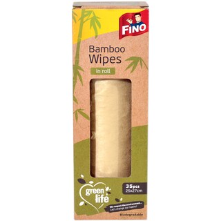 Fino | Green Life | Lavete de bambus in rola, 35 buc.