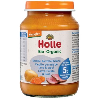 Holle | Bio | Piure eco de morcovi, cartofi si carne de vita 190g