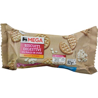 MEGA | Biscuiti digestivi cu fulgi de ovaz 82g