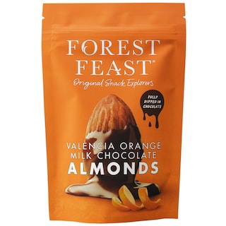Forest Feast | Migdale in ciocolata belgiana cu lapte portocale Valencia 120g